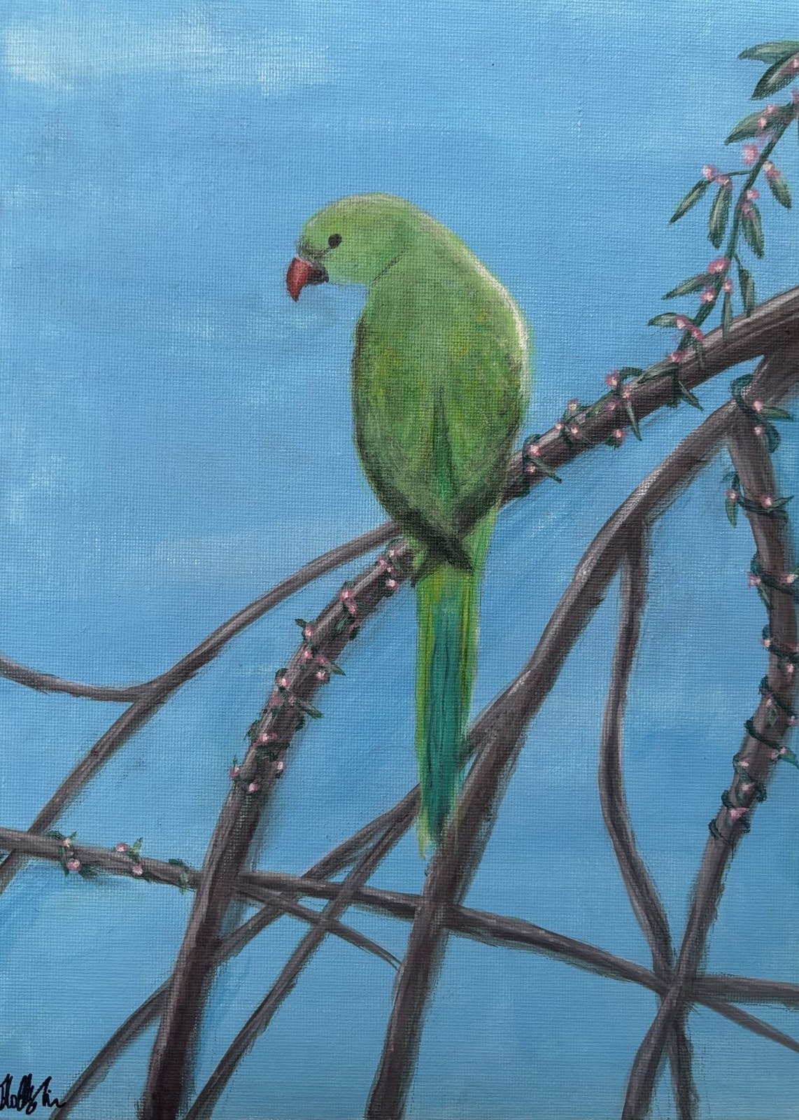 Blooming Perch greeting card
