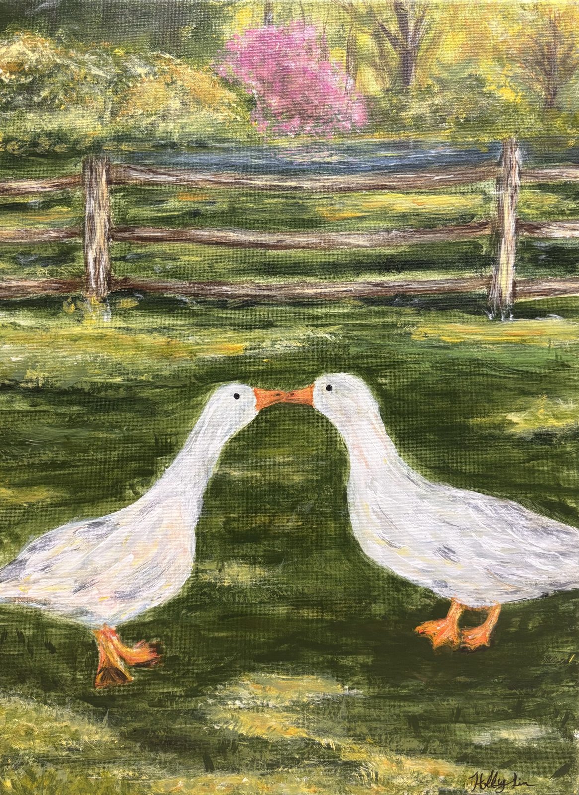Meant to Beak painting by Holly Lian
