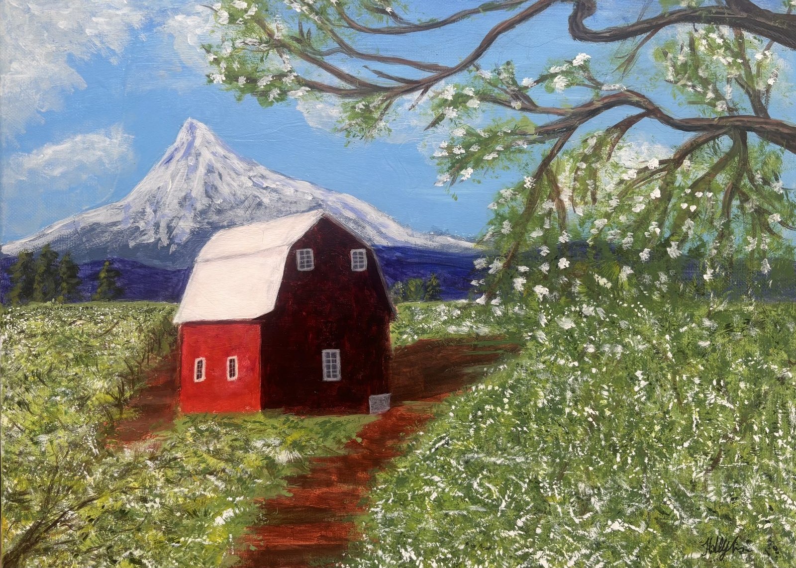 The Blossom Path greeting card