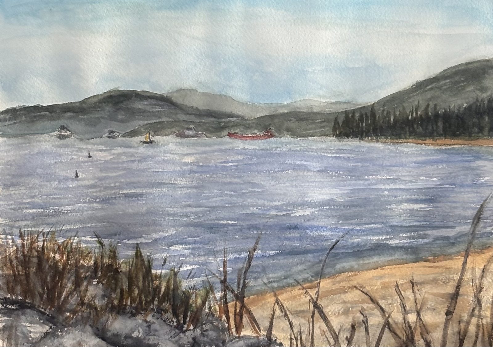 Vancouver Waters painting by Holly Lian