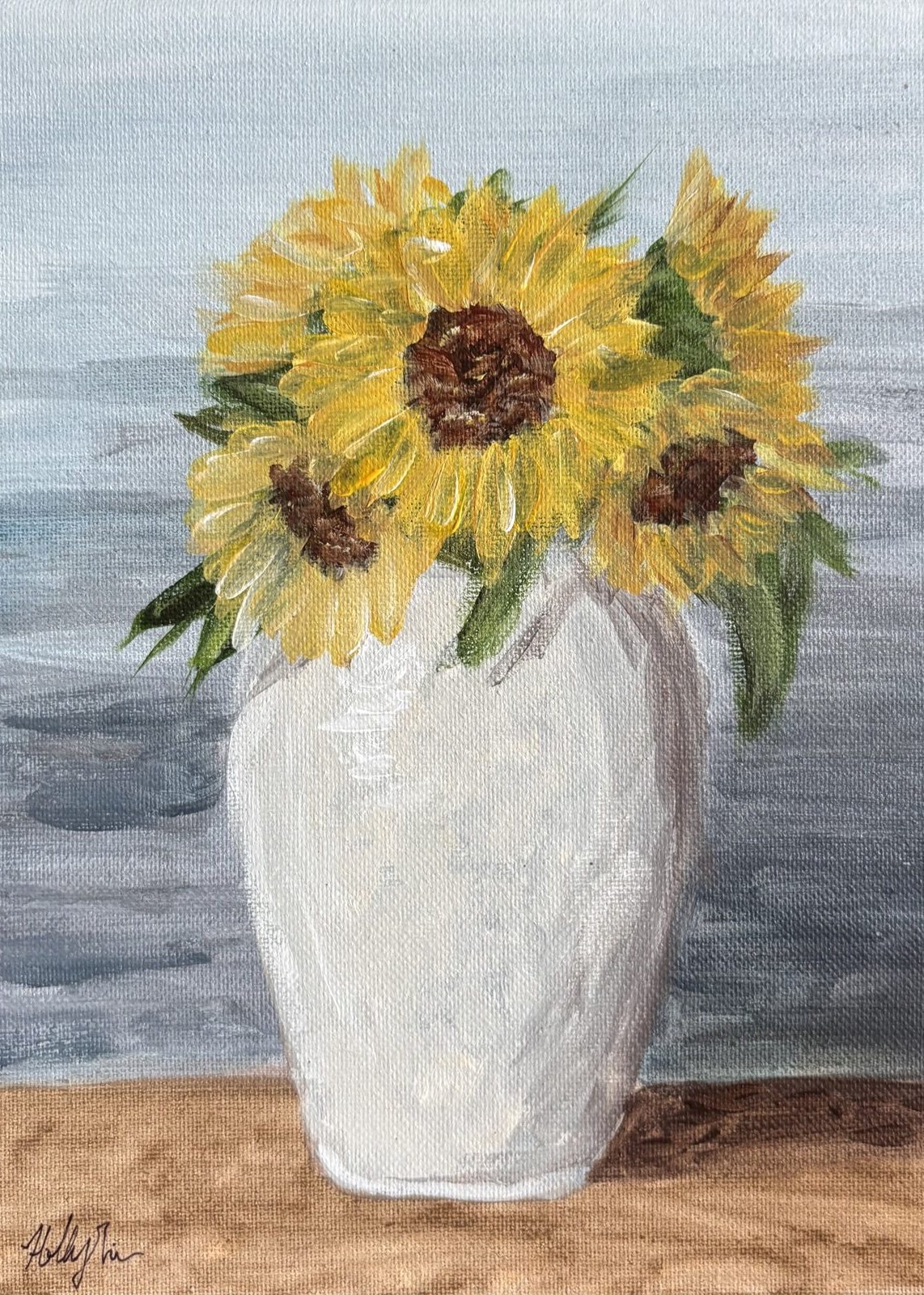 Vase of Sun greeting card