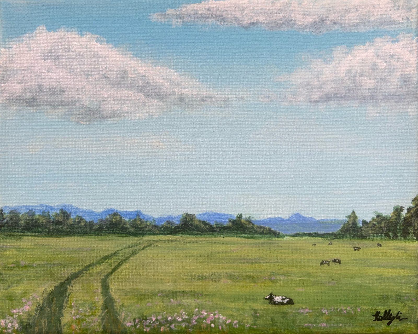 Vermont Pasture painting by Holly Lian