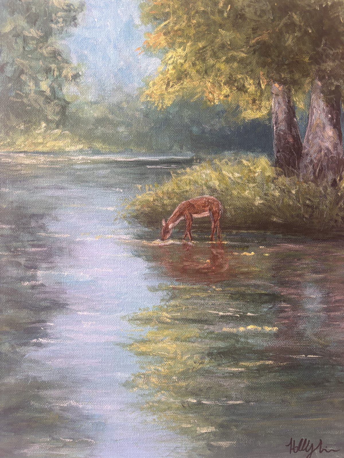 Water's Edge painting by Holly Lian
